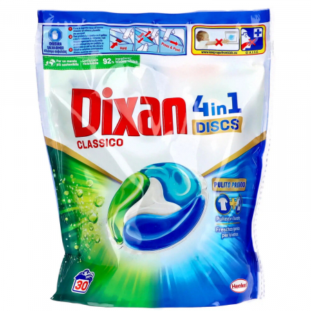 Detergent capsule - DETERGENT DIXAN DISCS 4IN1 CLASIC 30 CAPSULE