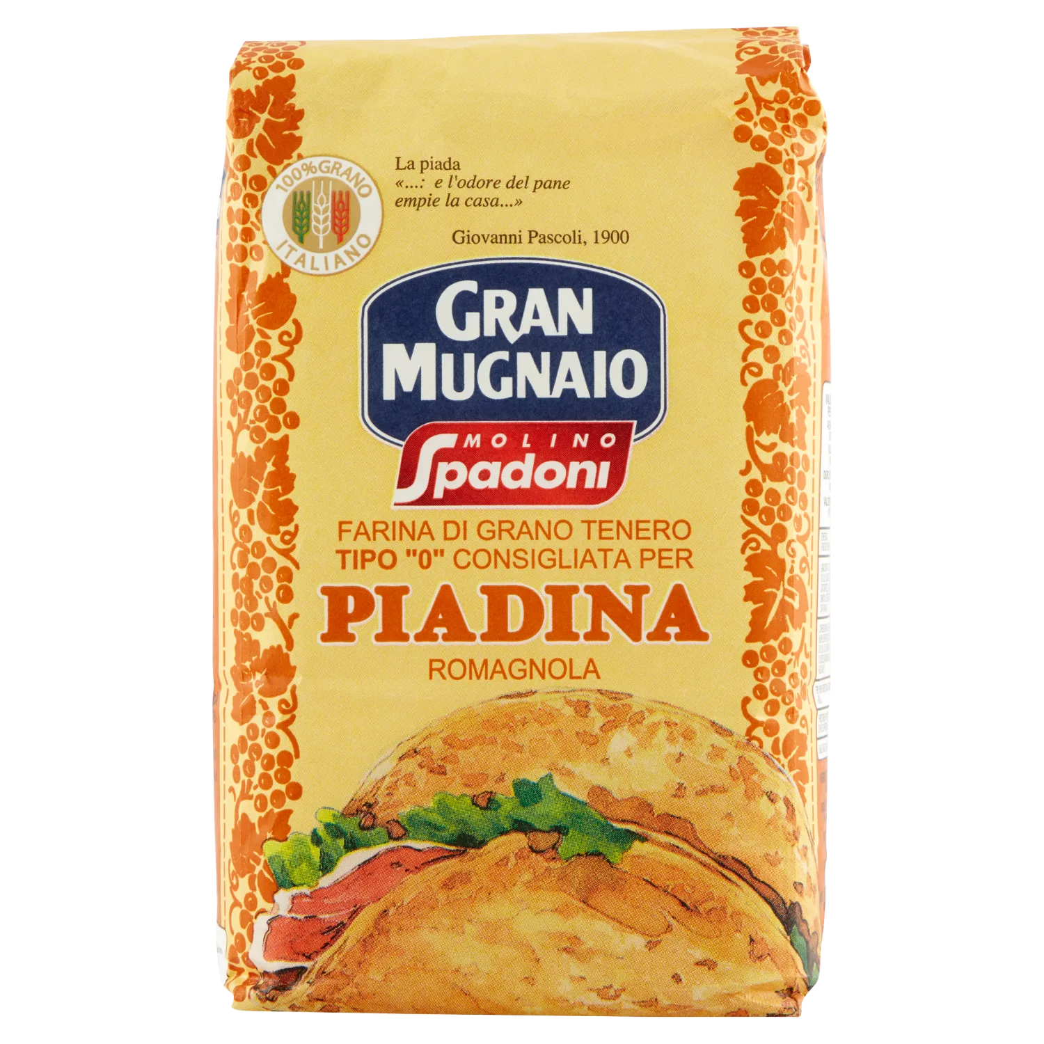 Produse alimentare italiene - FAINA MOLINO SPADONI GRAN MUGNAIO PER PIADINA 1KG