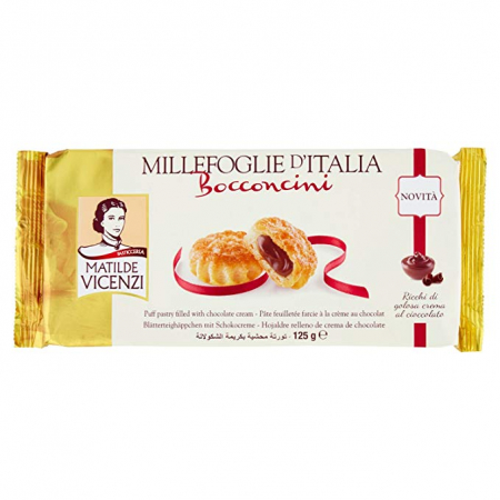 Produse alimentare italiene - FOIETAJ MATILDE VICENZI CU CREMA DE CIOCOLATA 100G