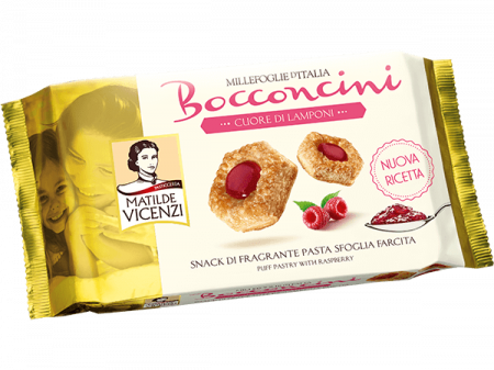 Prajituri, napolitane, cornuri italiene - FOIETAJ MATILDE VICENZI CU CREMA DE ZMEURA 90G