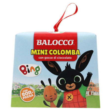 Panettone cozonac italian, Pandoro si Balocco - MINI COLOMBA BALOCCO CON GOCCE DI CIOCCOLATO BING 90G