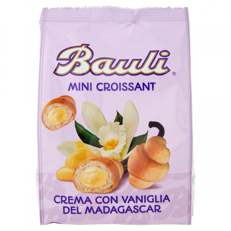 Prajituri, napolitane, cornuri italiene - MINI CORNURI BAULI CU CREMA 75G
