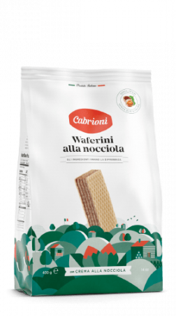 Prajituri, napolitane, cornuri italiene - NAPOLITANA CABRIONI NOCCIOLA 400G