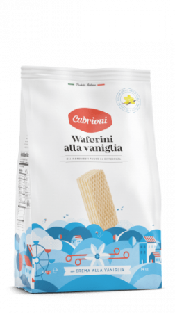 Prajituri, napolitane, cornuri italiene - NAPOLITANA CABRIONI VANILIE 400G