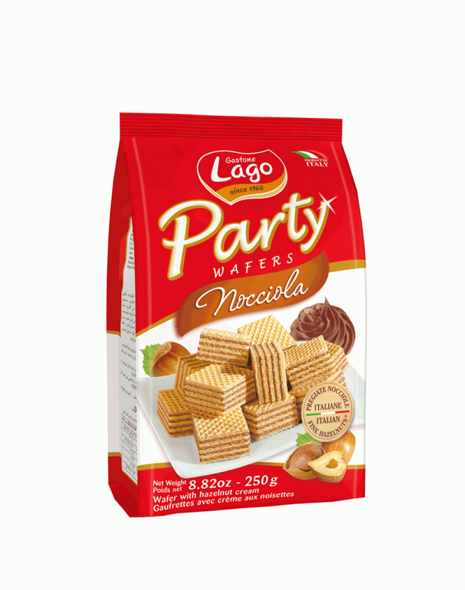 Prajituri, napolitane, cornuri italiene - NAPOLITANE LAGO PARTY NOCCIOLA 250G