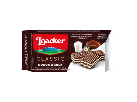 Produse alimentare italiene - NAPOLITANE LOACKER CREMA CACAO SI LAPTE 135G