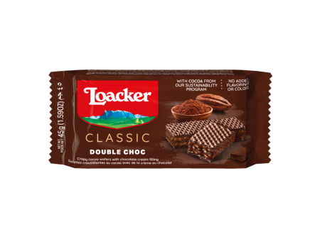Prajituri, napolitane, cornuri italiene - NAPOLITANE LOACKER CREMA CIOCOLATA 135G