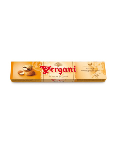 Prajituri, napolitane, cornuri italiene - NUGA VERGANI TORRONE MANDORLA 100GR
