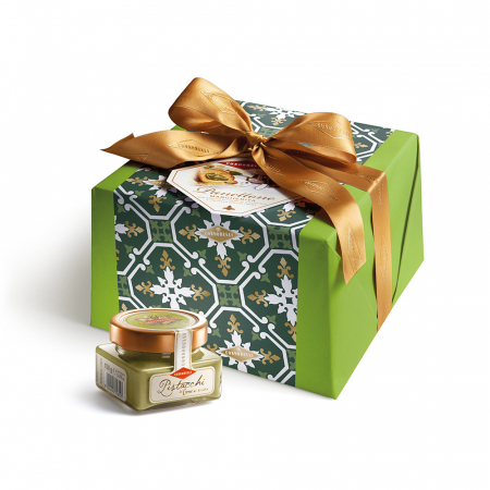 Panettone cozonac italian, Pandoro si Balocco - PANETTONE CONDORELLI MARGHERITA 750G + VASETTO CREMA PISTACCHIO 150G