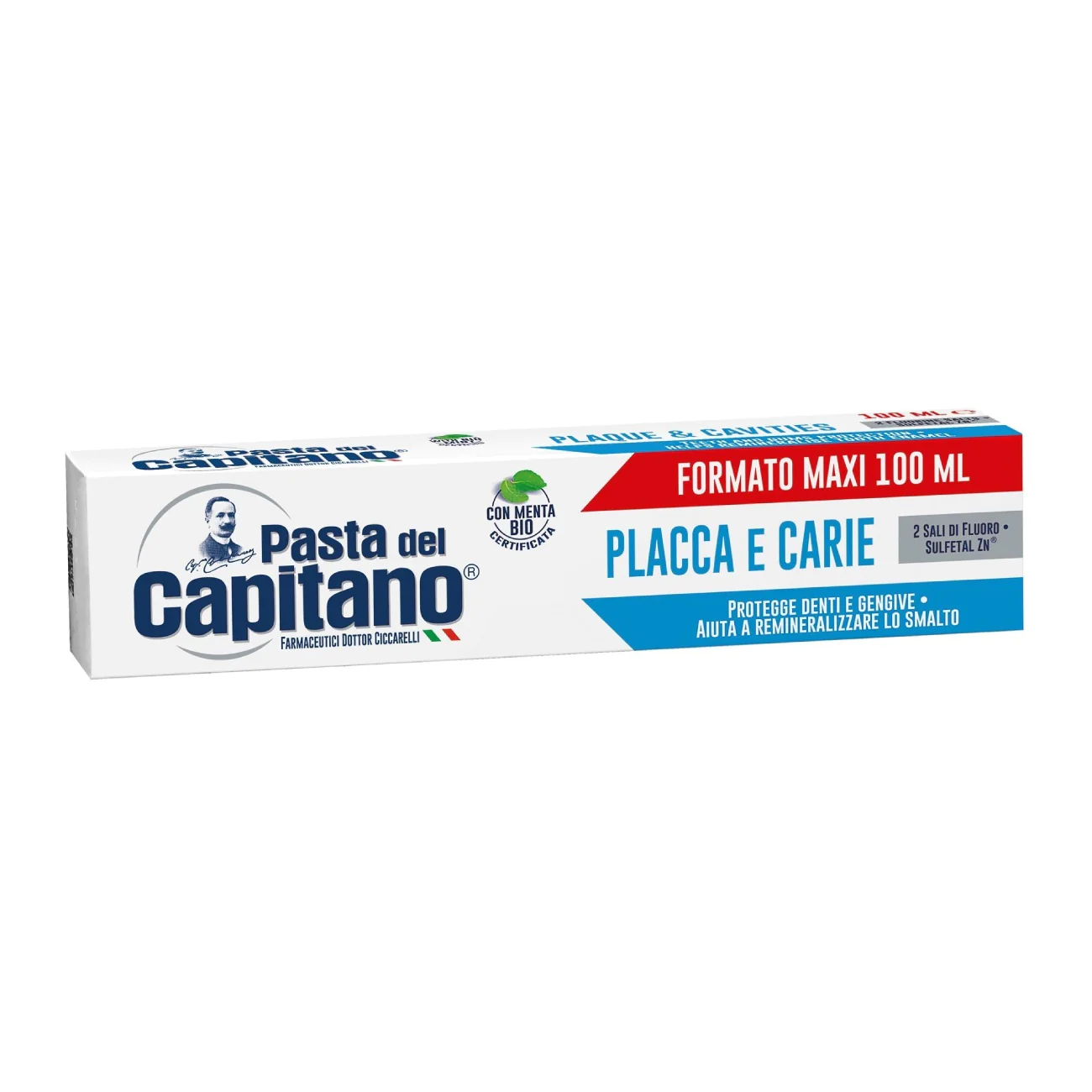 Produse Igiena Dentara - PASTA DE DINTI DEL CAPITANO PLACCA E CARIE BLU 100ML