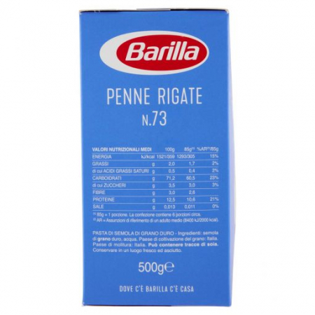PASTE BARILLA 73 PENNE RIGATE 500G [1]