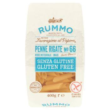 Produse alimentare italiene - PASTE FAINOASE  RUMMO PENNE RIGATE NR. 66 SENZA GLUTINE 400GR