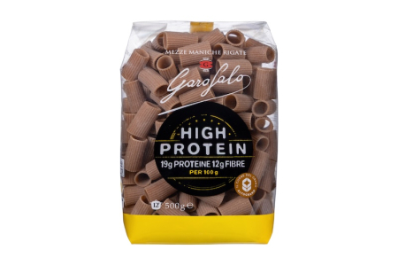 Produse alimentare italiene - PASTE GAROFALO MEZZE MANICHE RIGATE HIGH PROTEIN 500G