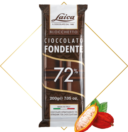 Produse alimentare italiene - CIOCOLATA LAICA BLOCCHETTO EXTRAFONDENTE 150G