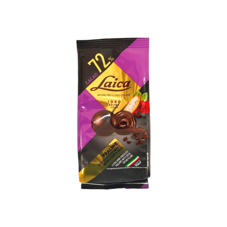 Produse alimentare italiene - PRALINE LAICA EXTRA FONDENTE CACAO 72% 90G