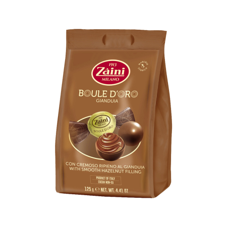 Bomboane italiene - PRALINE ZAINI BOULE D'OR GIANDUIA 125G