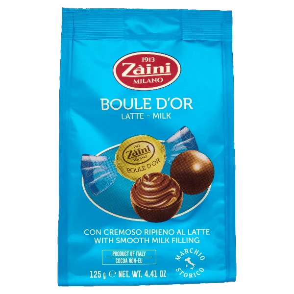 Produse alimentare italiene - PRALINE ZAINI BOULE D'OR LATTE 125G
