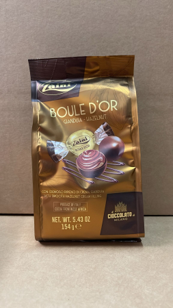 Bomboane italiene - PRALINE ZAINI BOULE DOR GIANDUIA 154G