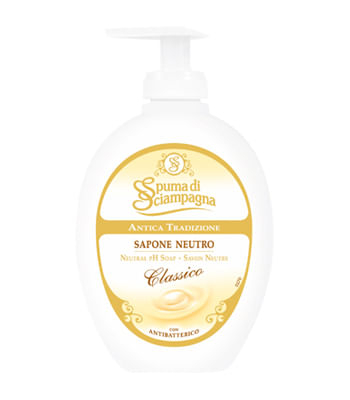 Sapun Lichid sau Solid Antibacterian Pentru Fata sau Maini - SAPUN LICHID SPUMA DI SCIAMPAGNA CLASSICO 250ML