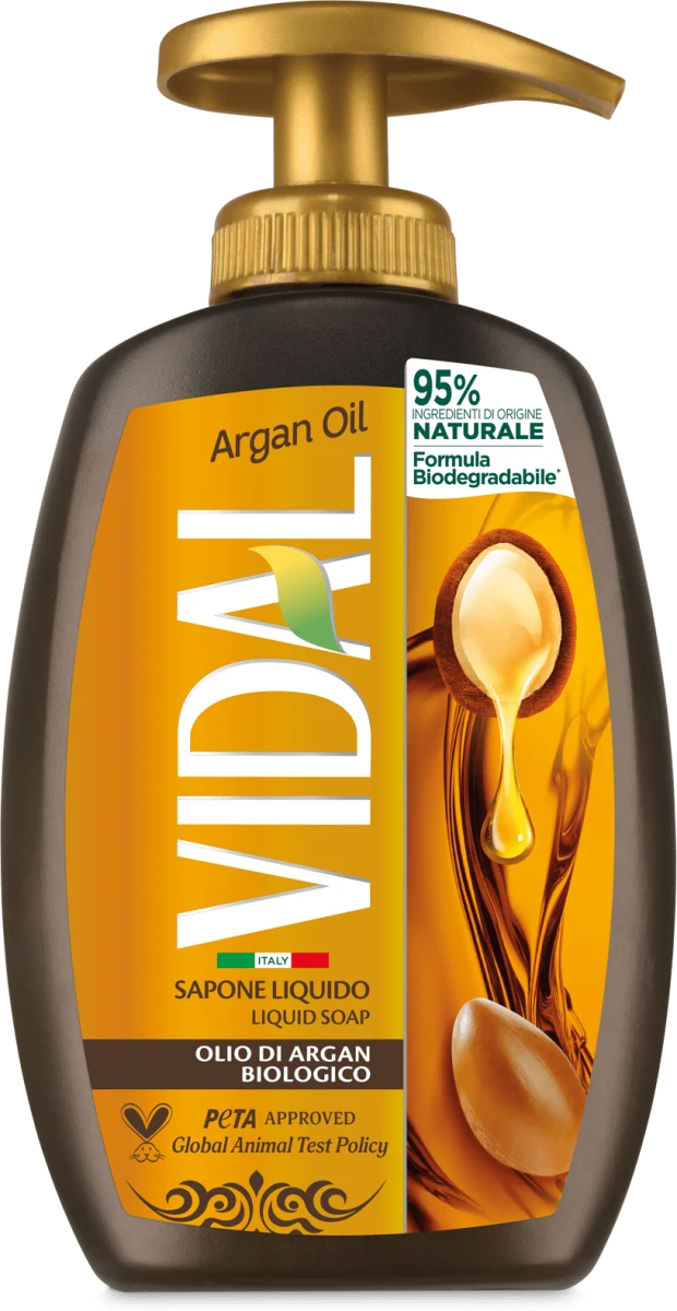 Sapun Lichid sau Solid Antibacterian Pentru Fata sau Maini - SAPUN LICHID VIDAL ARGAN 300ML
