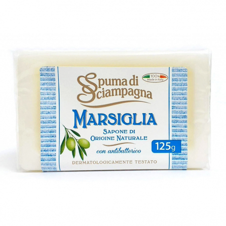 Sapun Lichid sau Solid Antibacterian Pentru Fata sau Maini - SAPUN SOLID SPUMA SCIAMPAGNA MARSIGLIA 125G