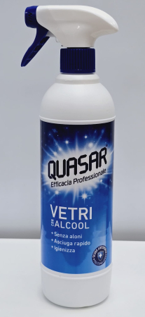 PRODUSE CURATENIE CASA - SOLUTIE QUASAR VETRI CON ALCOOL 580ML