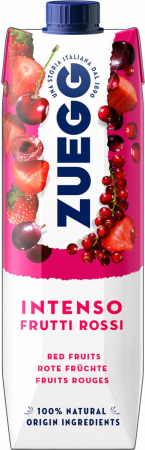 Produse alimentare italiene - SUC NATURAL ZUEGG CU FRUCTE ROSII 1L