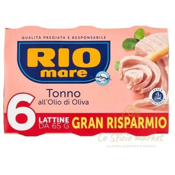 Produse alimentare italiene - TON RIO MARE IN ULEI DE MASLINE 6X65G