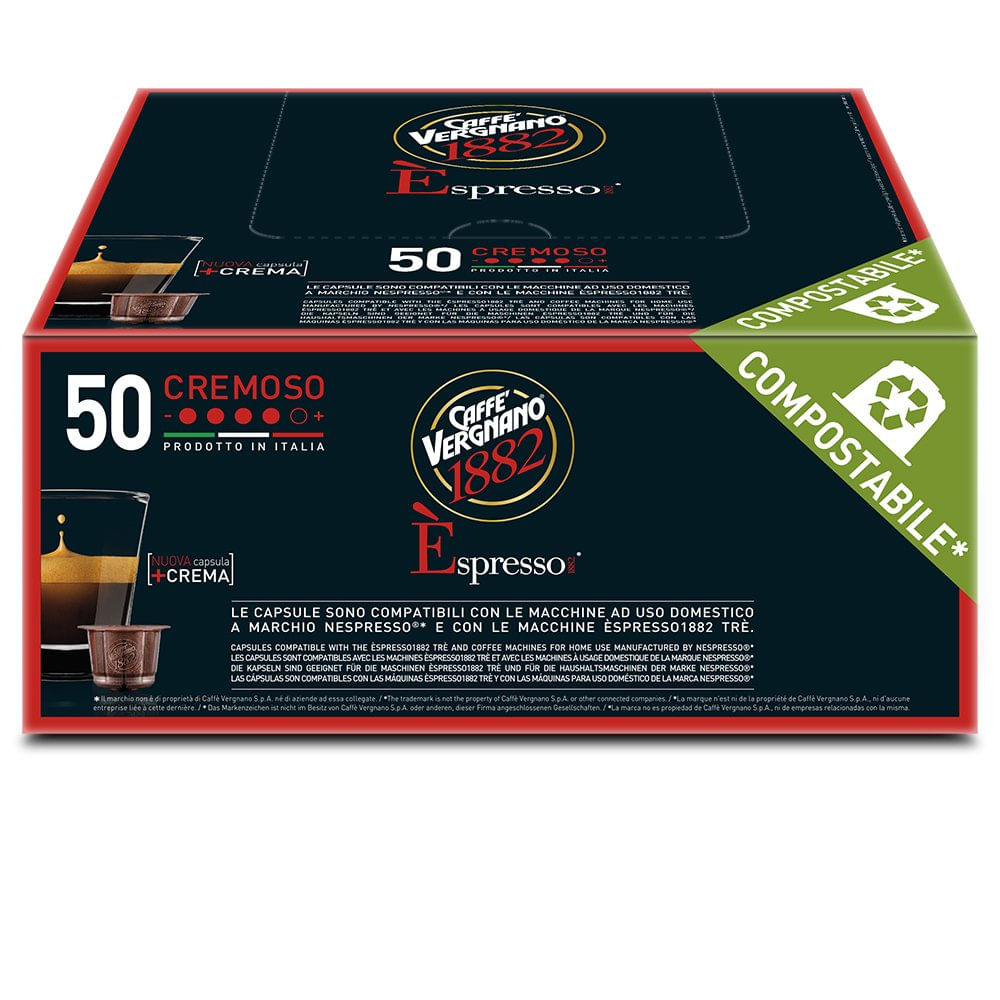 Product Image for CAFEA VERGNANO CAPSULE EXPRESSO CREMOSO 50 CAPSULE 250G