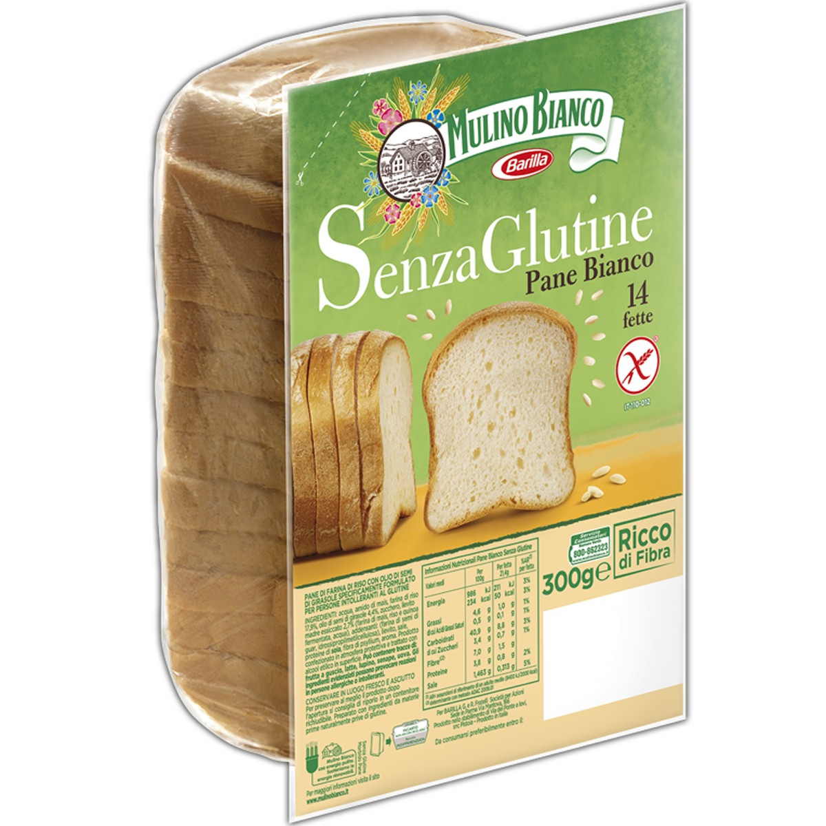 Product Image for PAINE MULINO BIANCO FARA GLUTEN 300G
