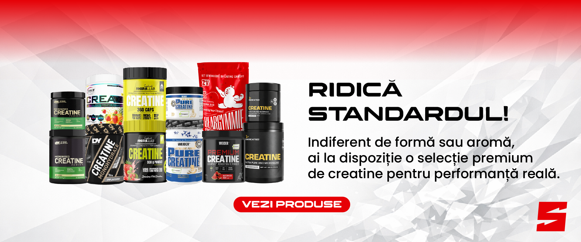 Alege CREATINA preferata a sportivilor