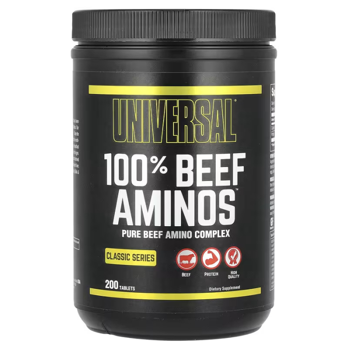 Aminoacizi din vita, Universal, 100% Beef Aminos, 200 de tablete [1]
