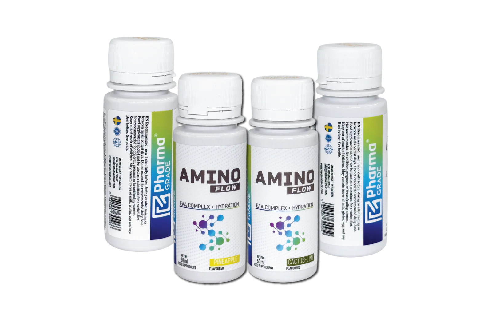 Aminoacizi esentiali EAA + Electroliti, Pharma Grade, Amino Flow EAA Comple + Hydration, Shot de 60ml [3]