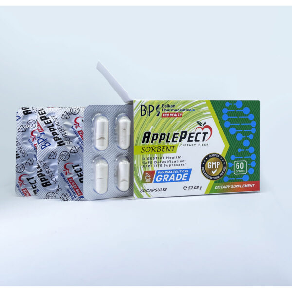 Pectina de mar, Balkan Pharmaceuticals, ApplePect, 60 de capsule [2]