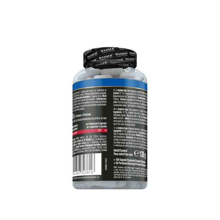 Arginina, Weider, L-Arginine, 100 de capsule [2]