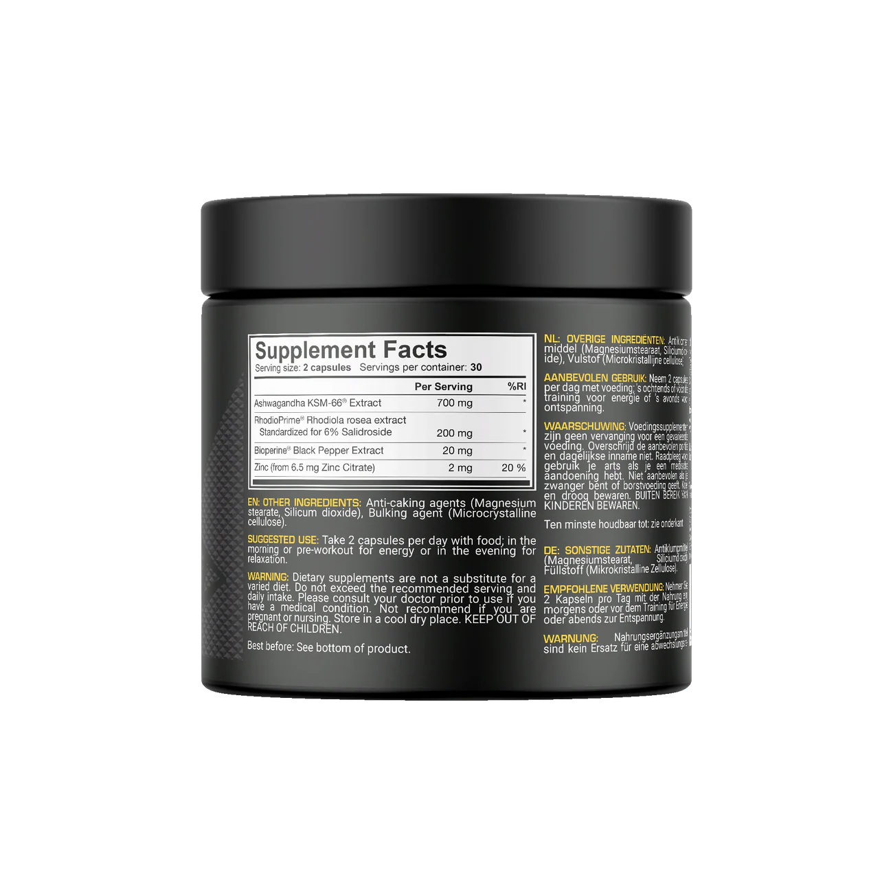 Ashwagandha KSM-66 + Rhodiola rosea, Dedicated, AshwaBol, 60 de capsule [2]