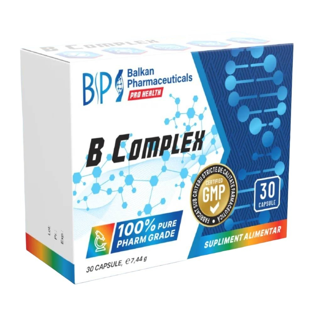 Complex de vitamina B, Balkan Pharmaceuticals, B Complex, 30 de capsule [1]