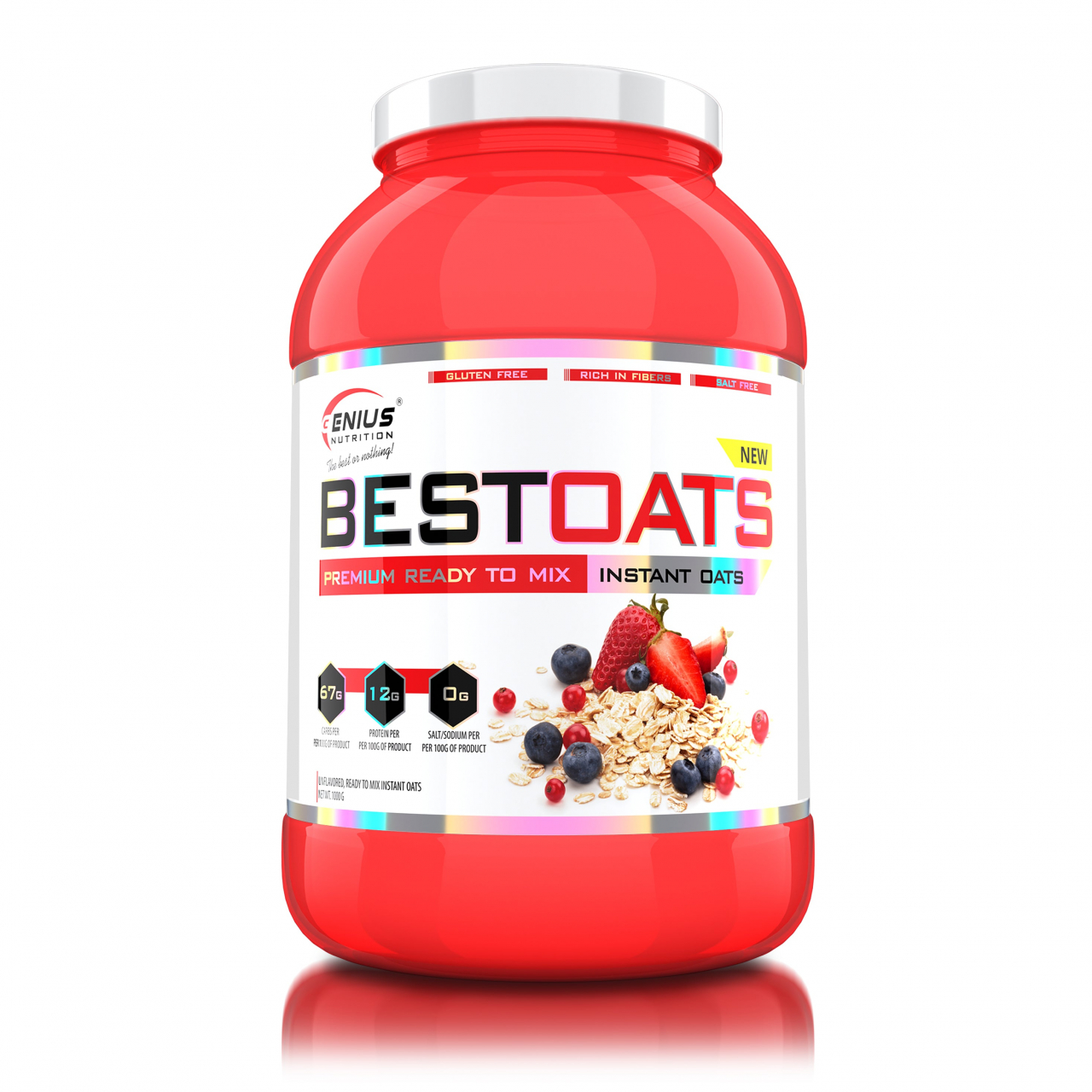 Pudra de ovaz, Genius Nutrition, Bestoats, 1kg, pudra [1]