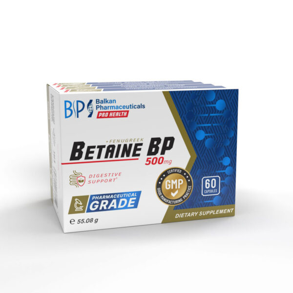 Betaina, Balkan Pharmaceuticals, Betaine 500mg, 60 de capsule [1]