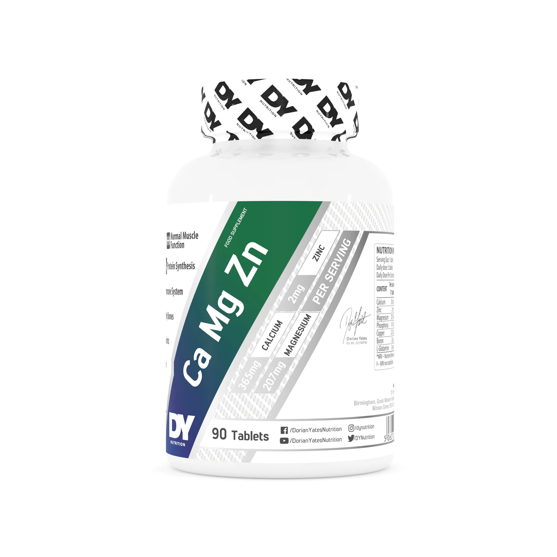 Calciu + Magneziu + Zinc, DY Nutrition, Ca Mg Zn, 90 de tablete [2]