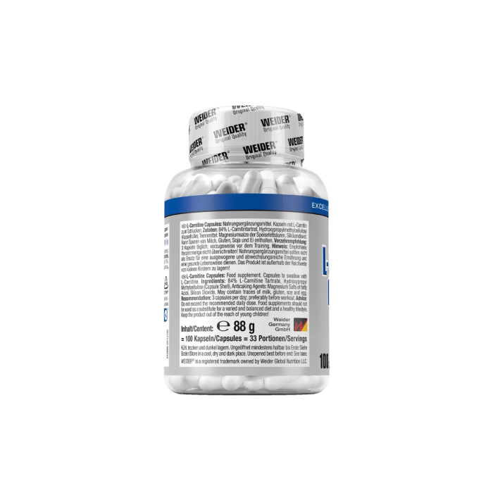 Carnitina, Weider, L-Carnitine, 100 de capsule [3]