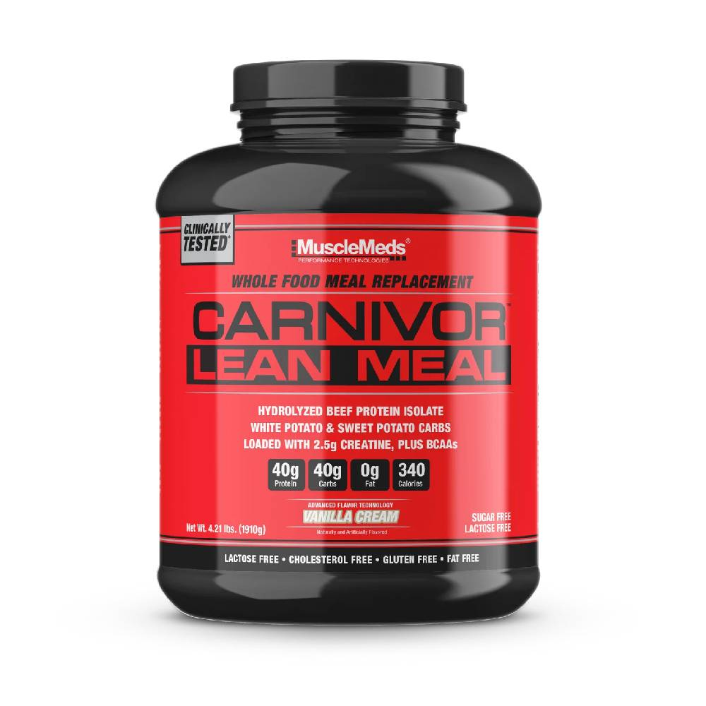 Inlocuitor de masa cu proteina hidolizata din vita, MuscleMeds, Carnivor Lean Meal, 1.91kg, pudra proteica [1]