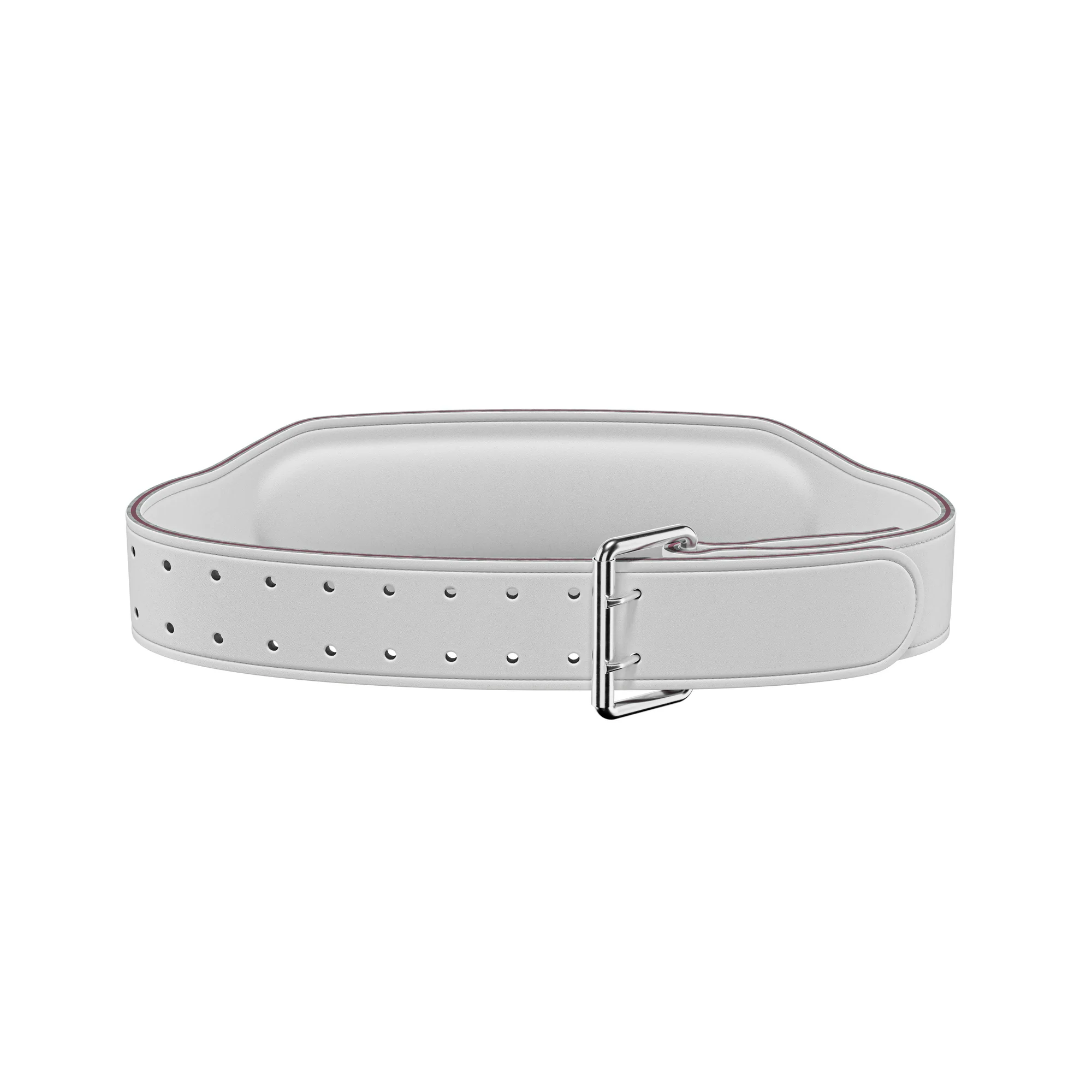Centura, Genius Nutrition, Leather Belt, White [2]