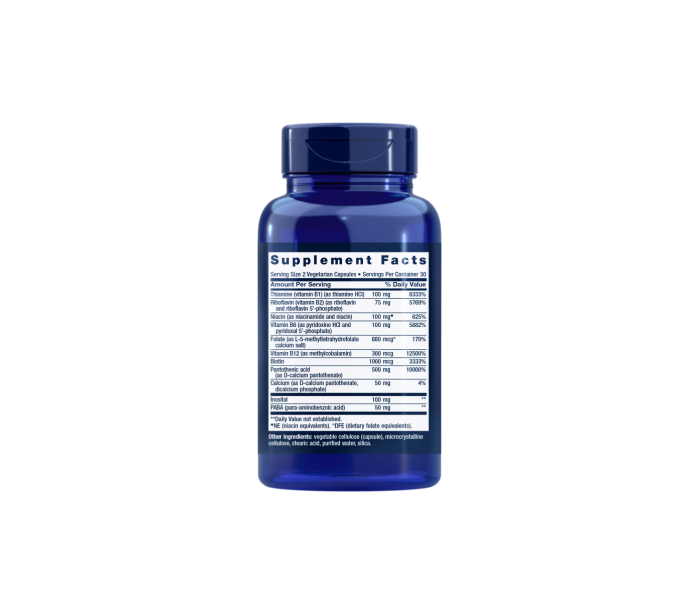 Complex de Vitamina B, Life Extension, BioActive Complete B-Complex, 60 de capsule [2]