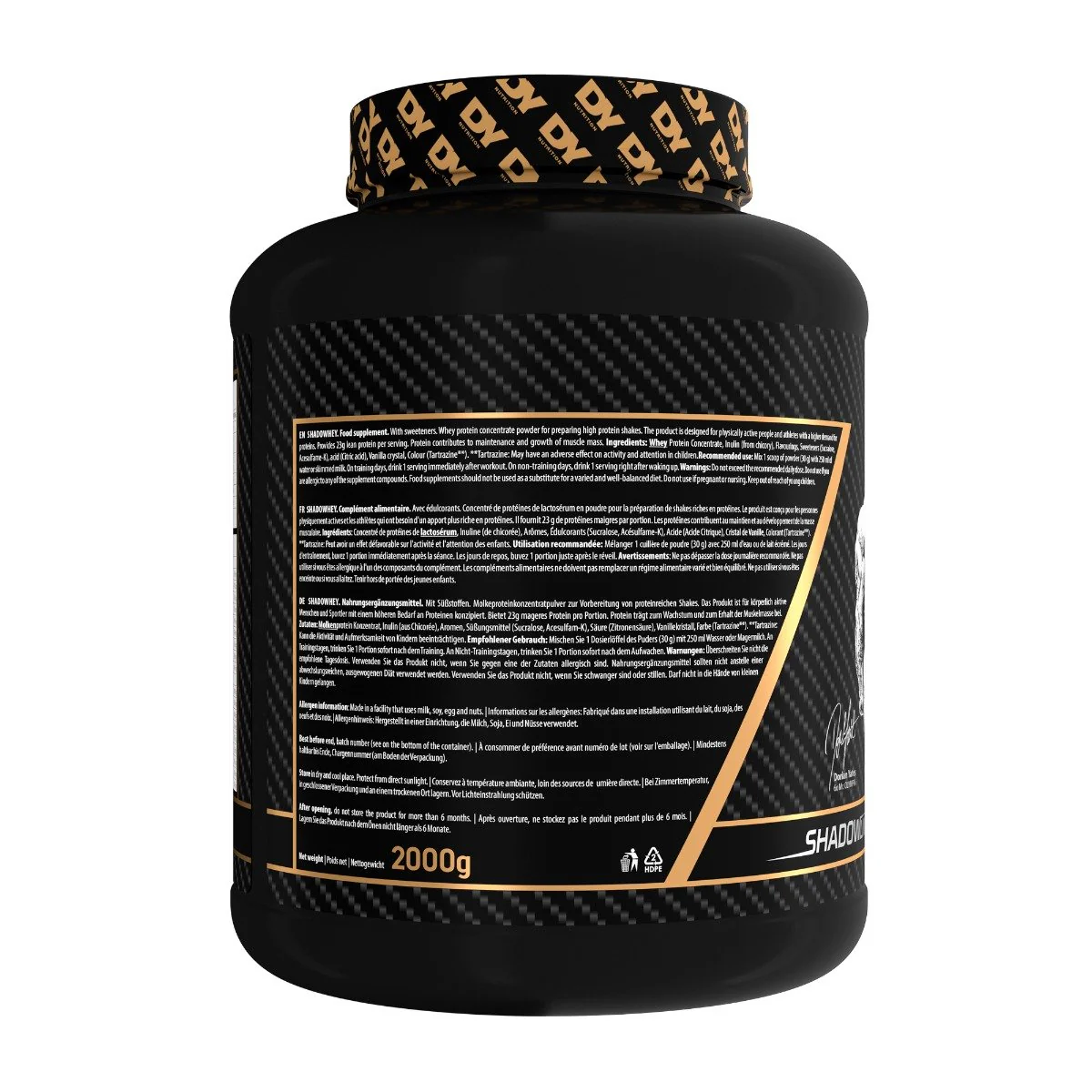 Concetrat proteic din zer, DY Nutrition, Shadowhey 100% Whey Concentrate, 2kg, pudra proteica [2]