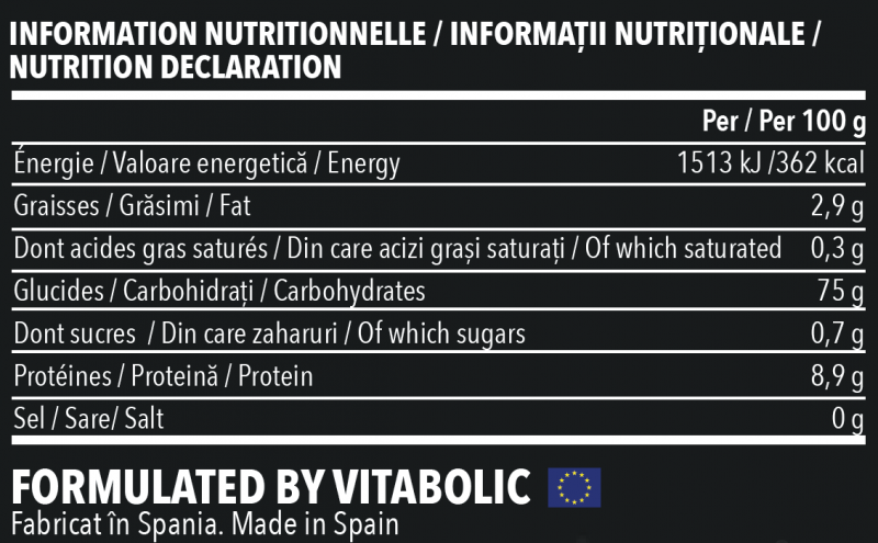Crema de orez, Vitabolic, Creamy Instant Rice, 1kg, pudra [2]