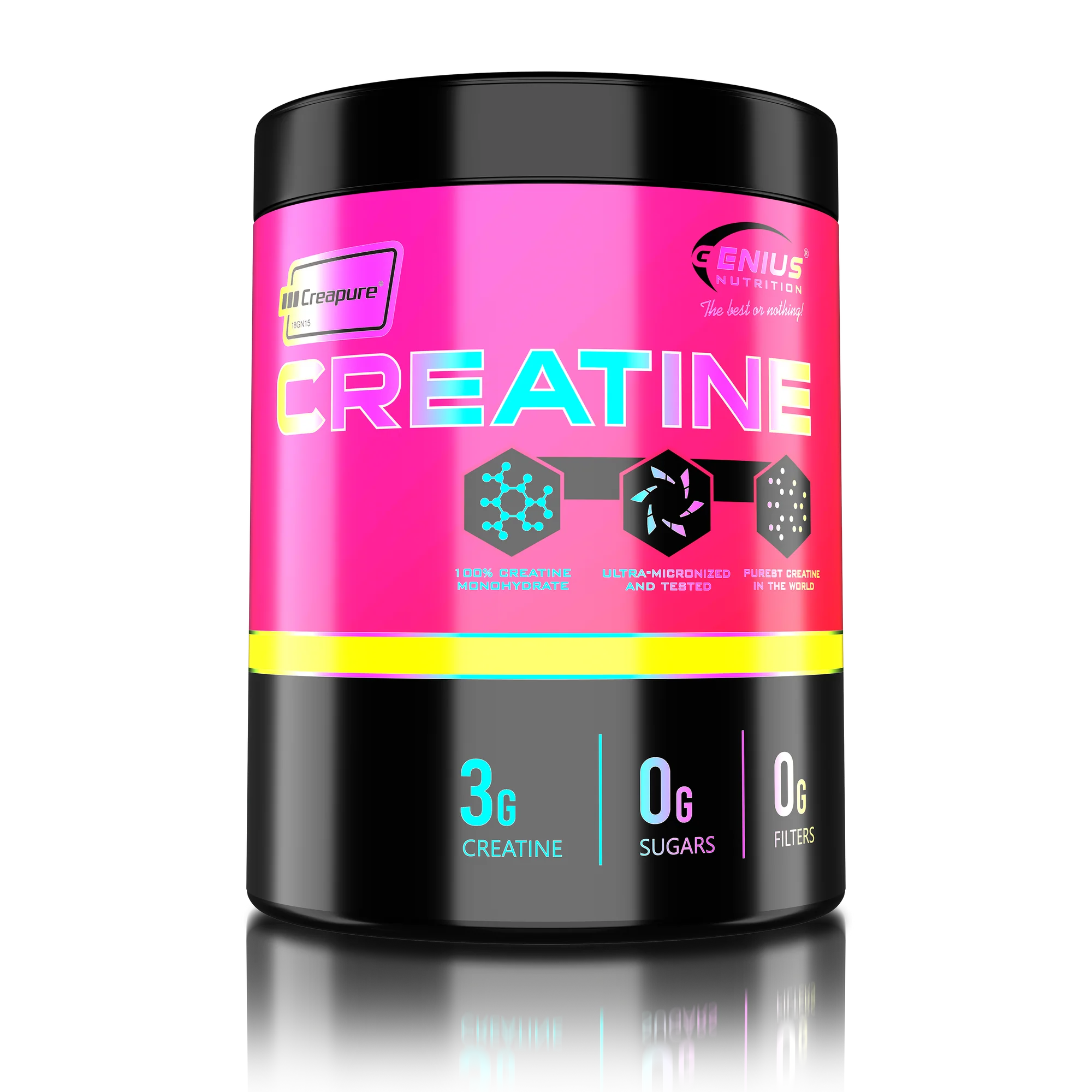 Creatina monohidrata, Geniusn Nutrition, Creapure Creatine, 300 de grame, pudra [1]