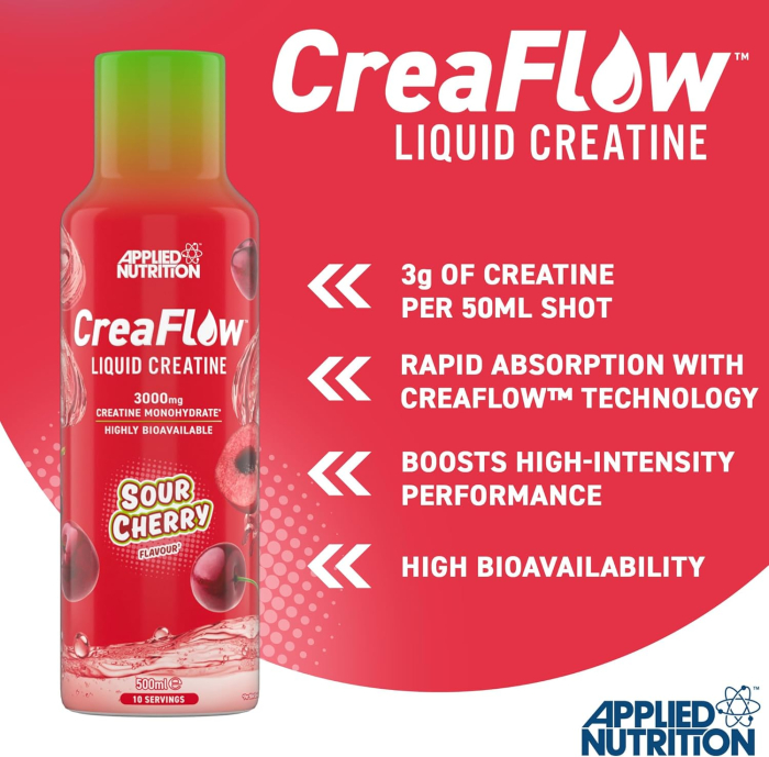 Creatina monohidrata lichida, Applied Nutrition, Creaflow liquid creatine 3000mg, bidon de 500ml [2]