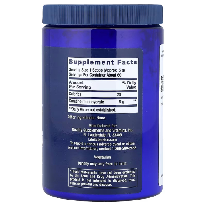 Creatină Monohidrată, Life Extension, Creatine Powder, 300 de grame, pudra [2]
