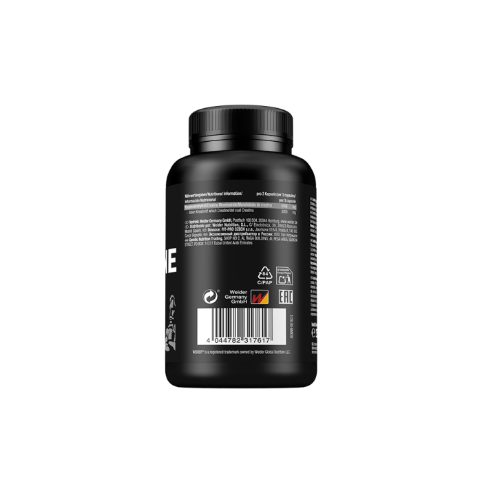 Creatina monohidrata, Weider, Pure Creatine Creapure, 200 de capsule [2]